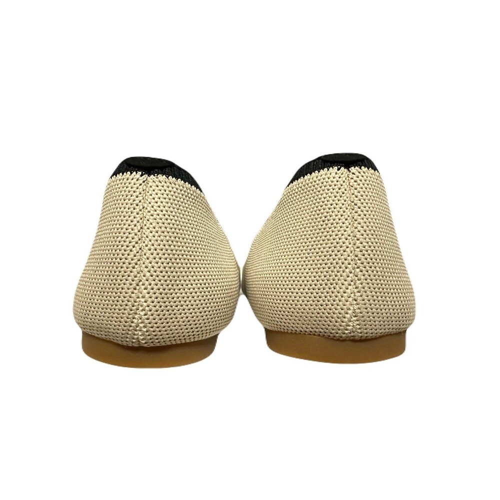 NEW Vivaia Womens Size 10 41.5 EU Almond & Black Aria Pointed Toe Ballet Flats - Picture 7 of 11